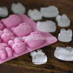 Hello Kitty Shaped Silicone Ice Cube Tray