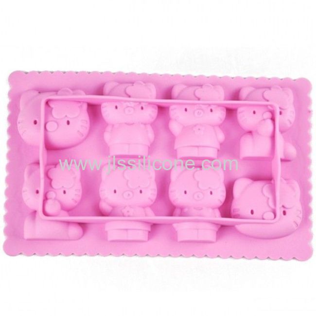 Hello Kitty Shaped Silicone Ice Cube Tray