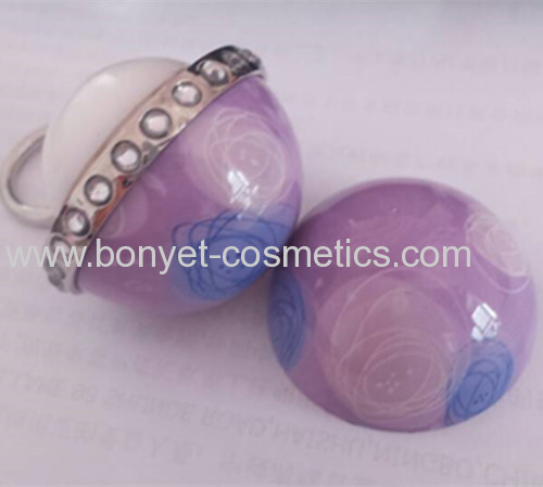 water transfer printing ball with ring lip balm