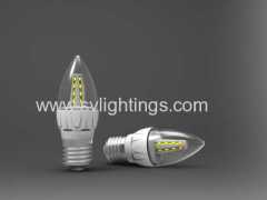 330° 4w led candle with transparent cover / E27 E14