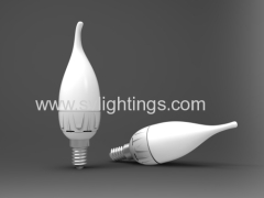 330° 4w led candle with transparent cover / E27 E14