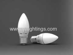 330° 4w led candle with transparent cover / E27 E14