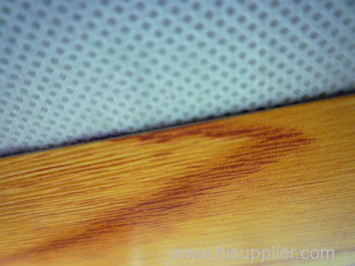 Nonwoven fabric backed PVC floor
