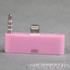 3.5mm 8pin to 30pin for iphone5 5s audio adapter