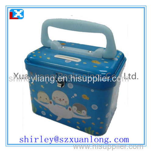 Tin Coin Box With Lock