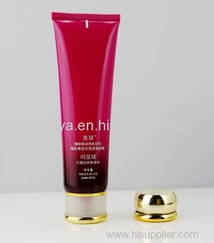 50ml oval plastic cosmetic tube for lotion with applicator