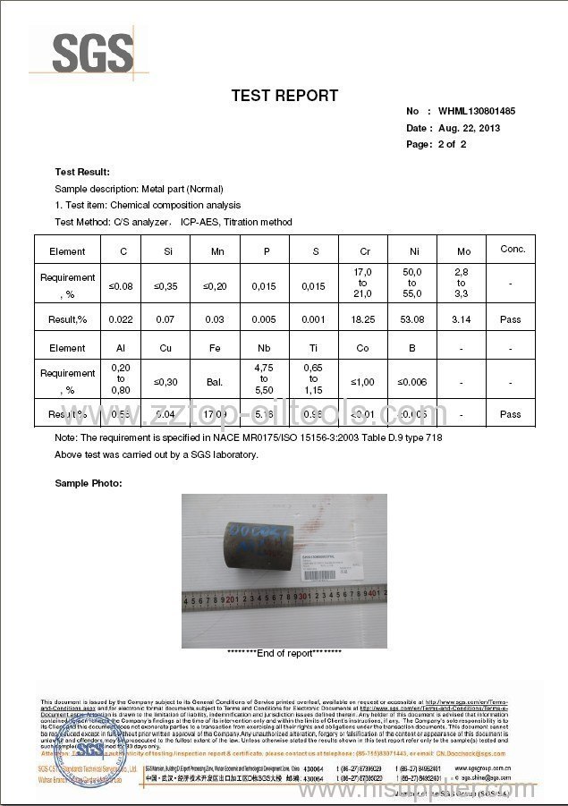 sgs-material-test-report-xi-an-zz-top-oil-tools-co-ltd