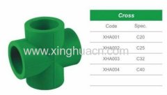 ppr pipe plastic cross for water