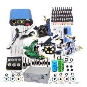 Tattoo Kits 4 Machine Guns Inks Grips Needles Power Set Equipment Supplies