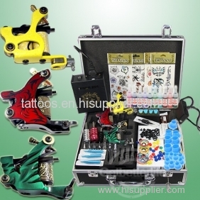 Complete Tattoo Kit Kits 3 Guns Needles Power Needles Equipment Supplies