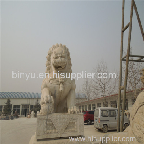 beautiful stone lion statue