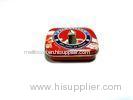 Red Printed Popular Mints Tin Plate Containers With Plastic Insert