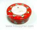 Metal Round Tin Cookie Containers For Spices / Tobacco Packing