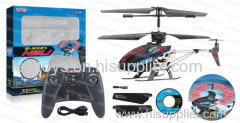 2.4G 3.5CH Alloy rc helicopter with Shining LED letters at blade