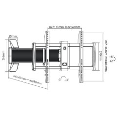 Aluminum Slim Sliding Full Motion TV Wall Mount