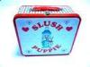 Cute Cartoon Metal Tin Container Hinge Box For Food / Coffee / Cookie Storage