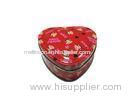 Heart Shaped Chocolate Tin Box Tinplate Containers For Food Packaging