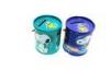 Tinplate Tin Coin Box / Cylindroid Metal Tin Container For Money Saving