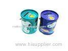 Tinplate Tin Coin Box / Cylindroid Metal Tin Container For Money Saving