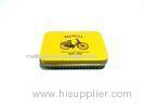 Yellow Metal Mini Tin Cans For Cellphone / Battery / Mini Gift