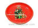 Metal Tin Plate Restaurant Circle Serving Trays For Cookie / Candy