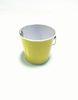 Cylindroid Metal Tin Bucket , Round Yellow Small Metal Water Pail