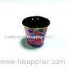 Cute Painted Metal Tin Bucket With Handle For Spices / Popcorn