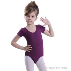 Girl's short sleeve dance leotard dance costume