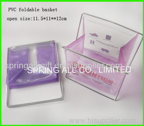 Foldable small pvc sundry box, pvc basket