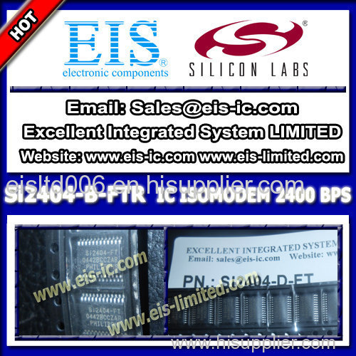Si2404-B-FTR - SILICON - IC 2400 BPS ISOMODEM WITH ERROR CORRECTION SYSTEM-SIDE 24TSSOP