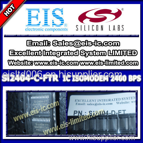Si2404-C-FTR - SILICON - IC 2400 BPS ISOMODEM WITH ERROR CORRECTION SYSTEM-SIDE 24TSSOP