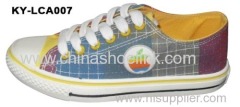 Canvas shoe with injection sole