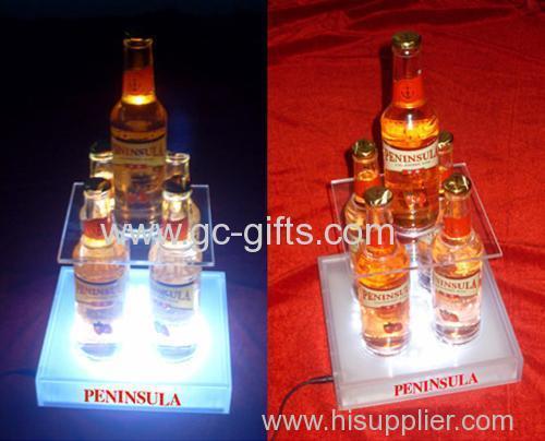 Acrylic LED luminous square wine stand