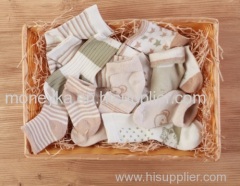 organic natural color cotton baby sock