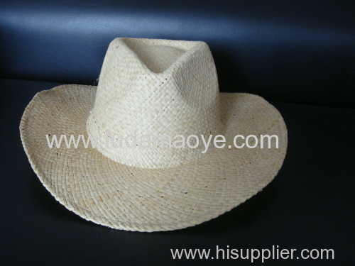 2013 fashion design raffia straw cowboy hats