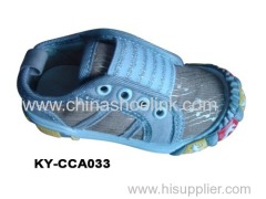 Canvas shoe with injection sole