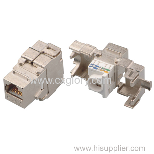 Cat.6 RJ45 180° Shielded Keystone Jack