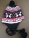 CHILDREN JACQUARD HAT WITH FLEECE LINING AND EARFLAP