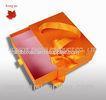 Orange Cardboard Drawer Boxes , Customized Gift Packaging Boxes