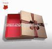 Square Golden Small Cardboard Jewelry Boxes With Offset Printing