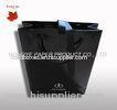 Black Custom Printed Paper Carrier Bags For Garment , UV Coating