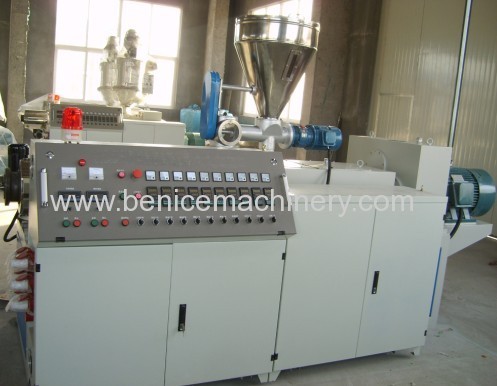 Double pipe extrusion line for pvc pipes 