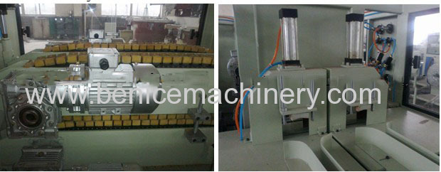 Double pipe extrusion line for pvc pipes 