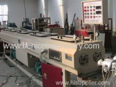 Double pipe extrusion line for pvc pipes