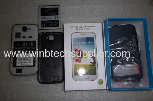 s4 china made i9500 mtk6572 blue white phone unlocked smart phone