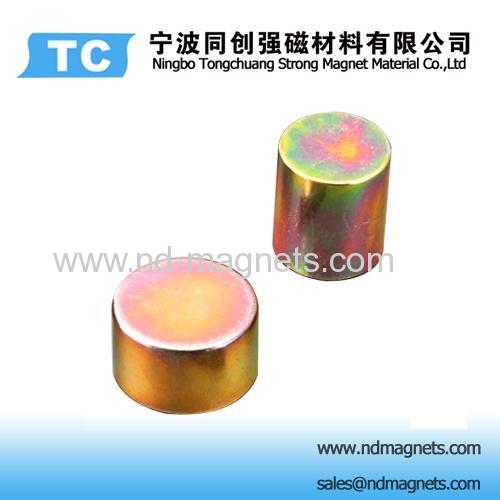 colored zinc coated disc shape strong magnet D20X10