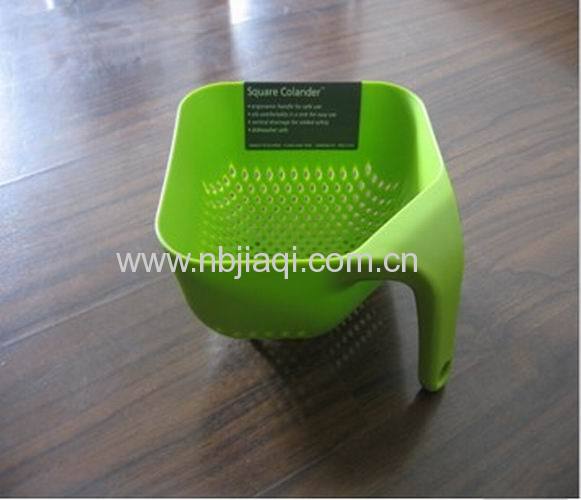 Plastic Square Colander With Handle/Square Colander With Handle Plastic Vegetables Basket Smart Kitchen Gadget