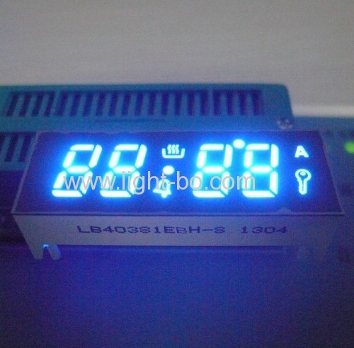 Пользовательских ультра синий светодиодный дисплей для духовки, сегмент 4-значный 0,38 дюймовый 7