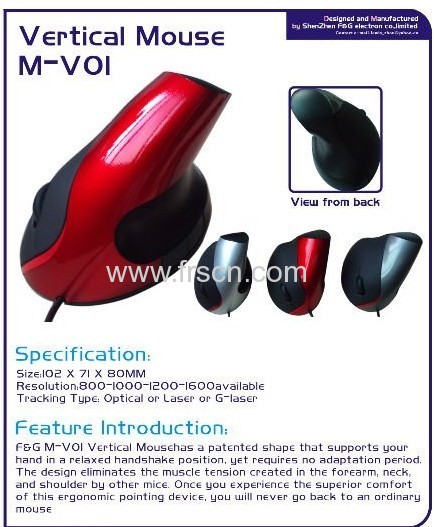 ergonomic vertical 5d wireless rechargeable mouse