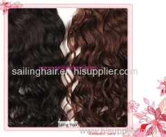 Top quality body wave natural color hair weft